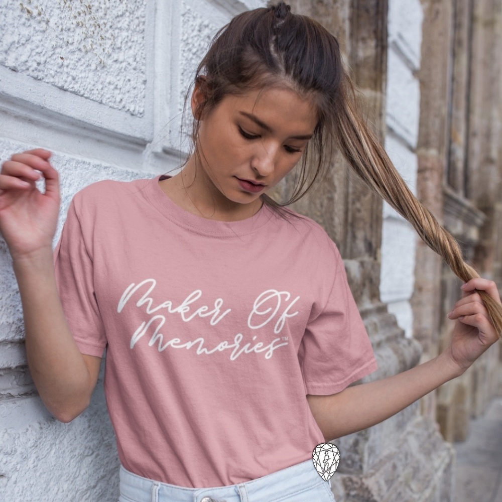 Mauve Maker Of Memories™ Cute Momlife Tee Shirt